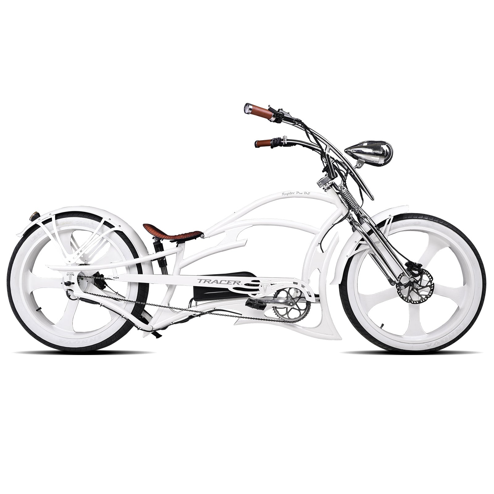 Tracer Raptor Pro DS 800W Stretch Chopper Cruiser Electric Bike