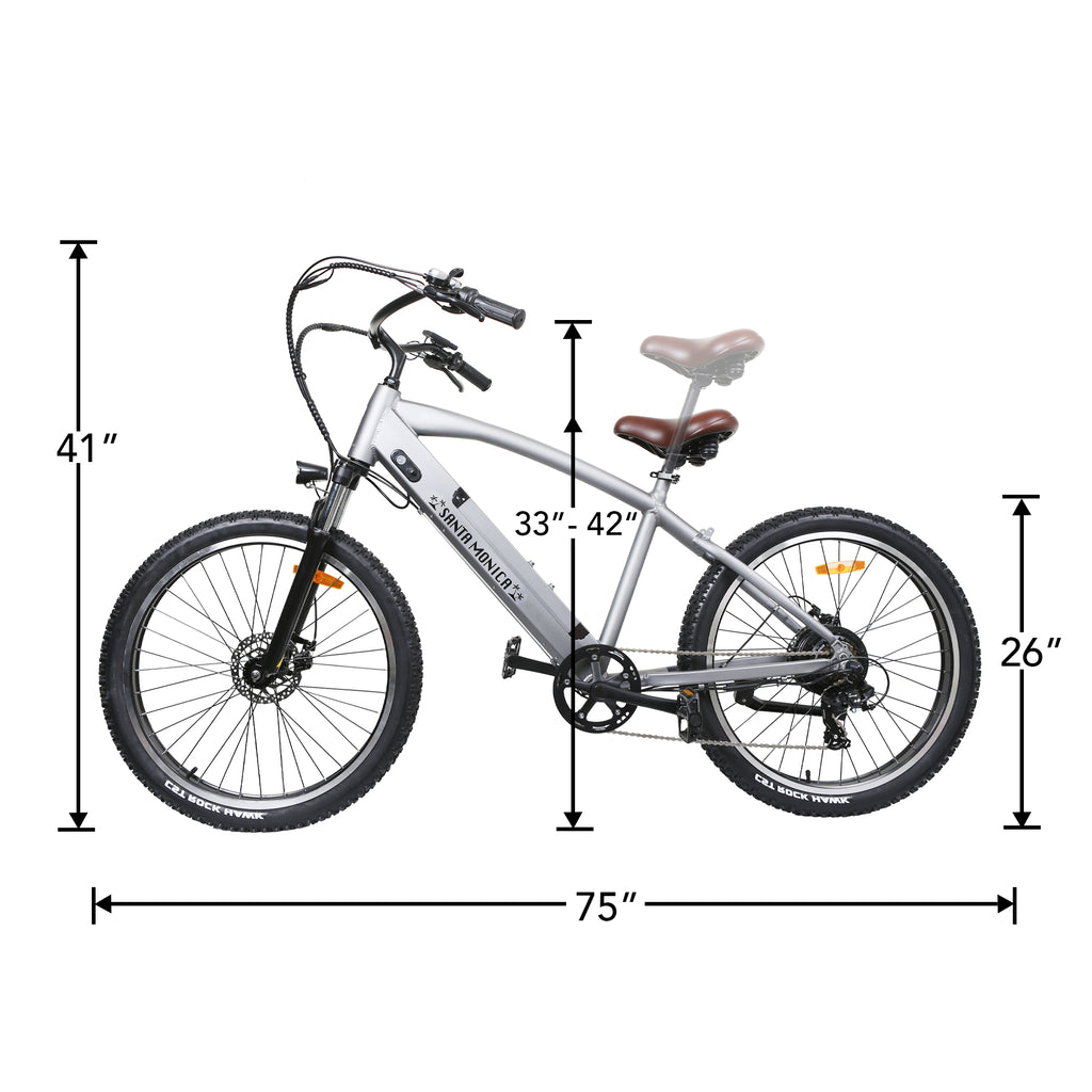 Nakto Santa Monica Fat Tire Electric Beach Cruiser