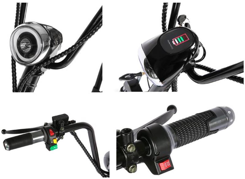 SoverSky X7 2000W Fat Tire Lithium Citycoco Electric Scooter