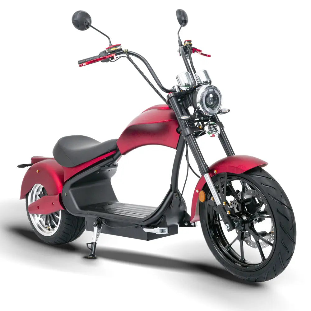 SoverSky MH3 4000W 45MPH Lithium Carbon Fiber Chopper Electric Motorcycle Scooter  Electric Bikes Paradise