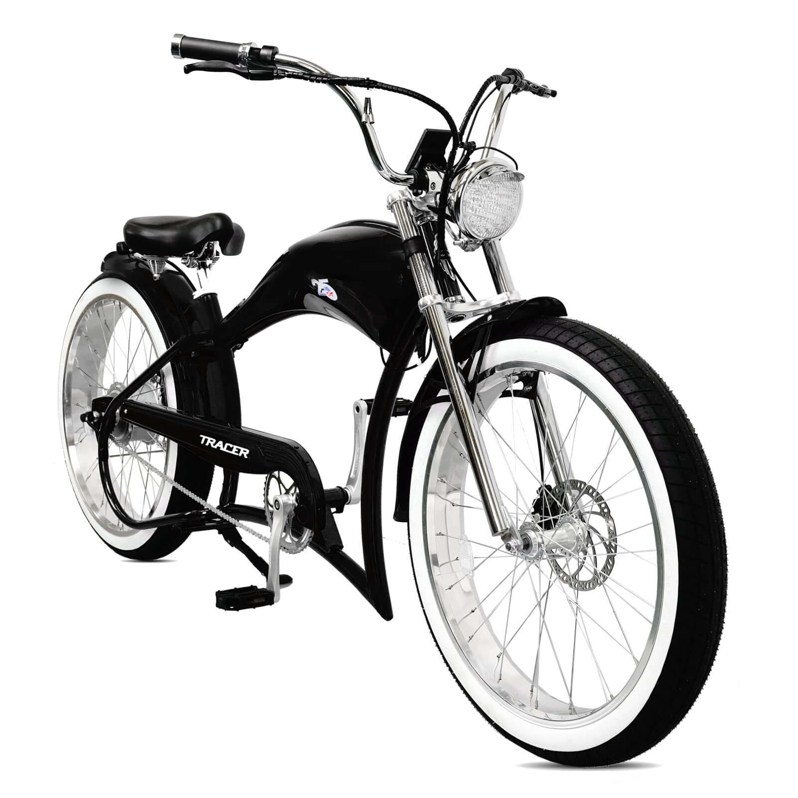 Tracer Twenty5 GT 500W Motorcycle-Style Stretch Chopper Electric Bike