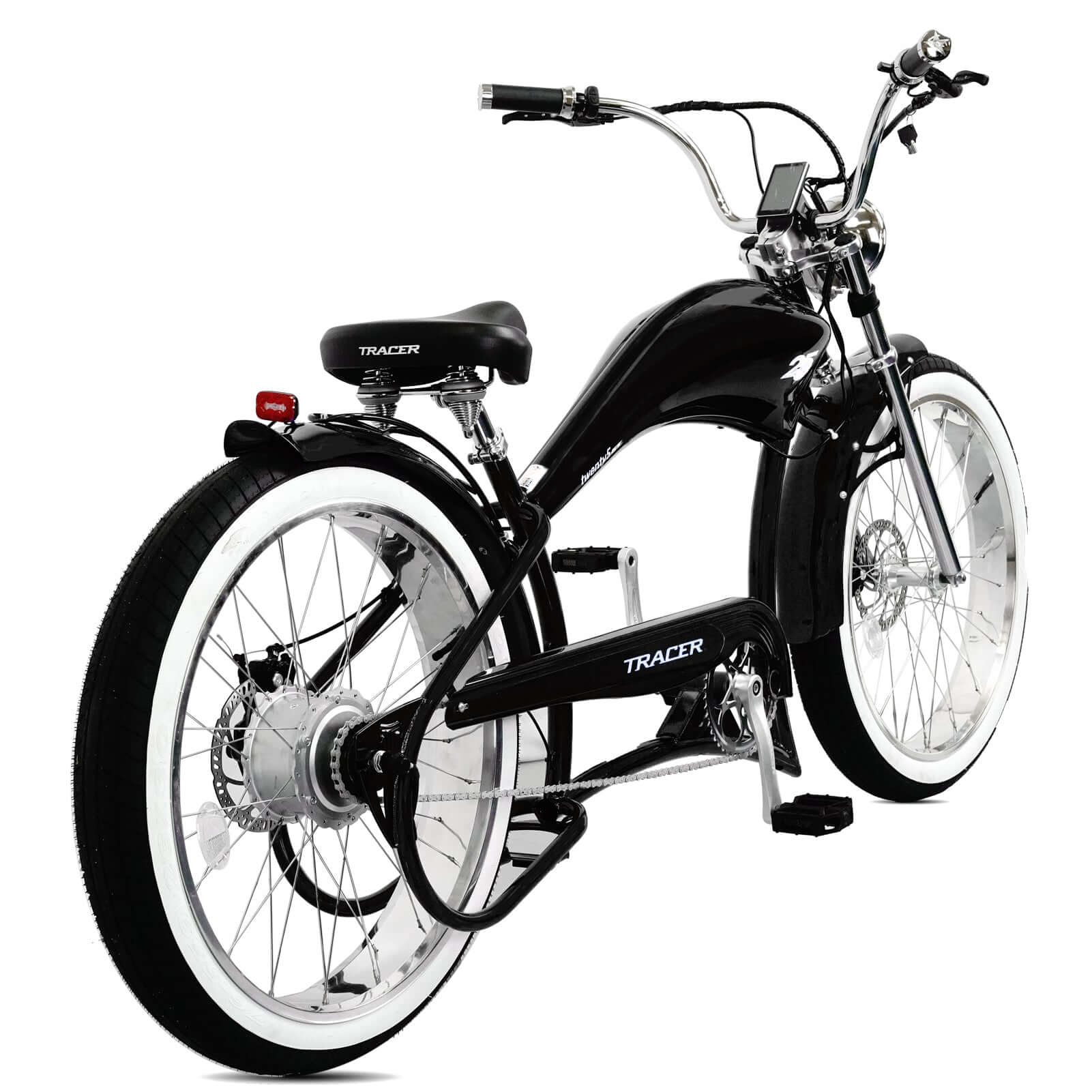 Tracer Twenty5 GT 500W Motorcycle-Style Stretch Chopper Electric Bike