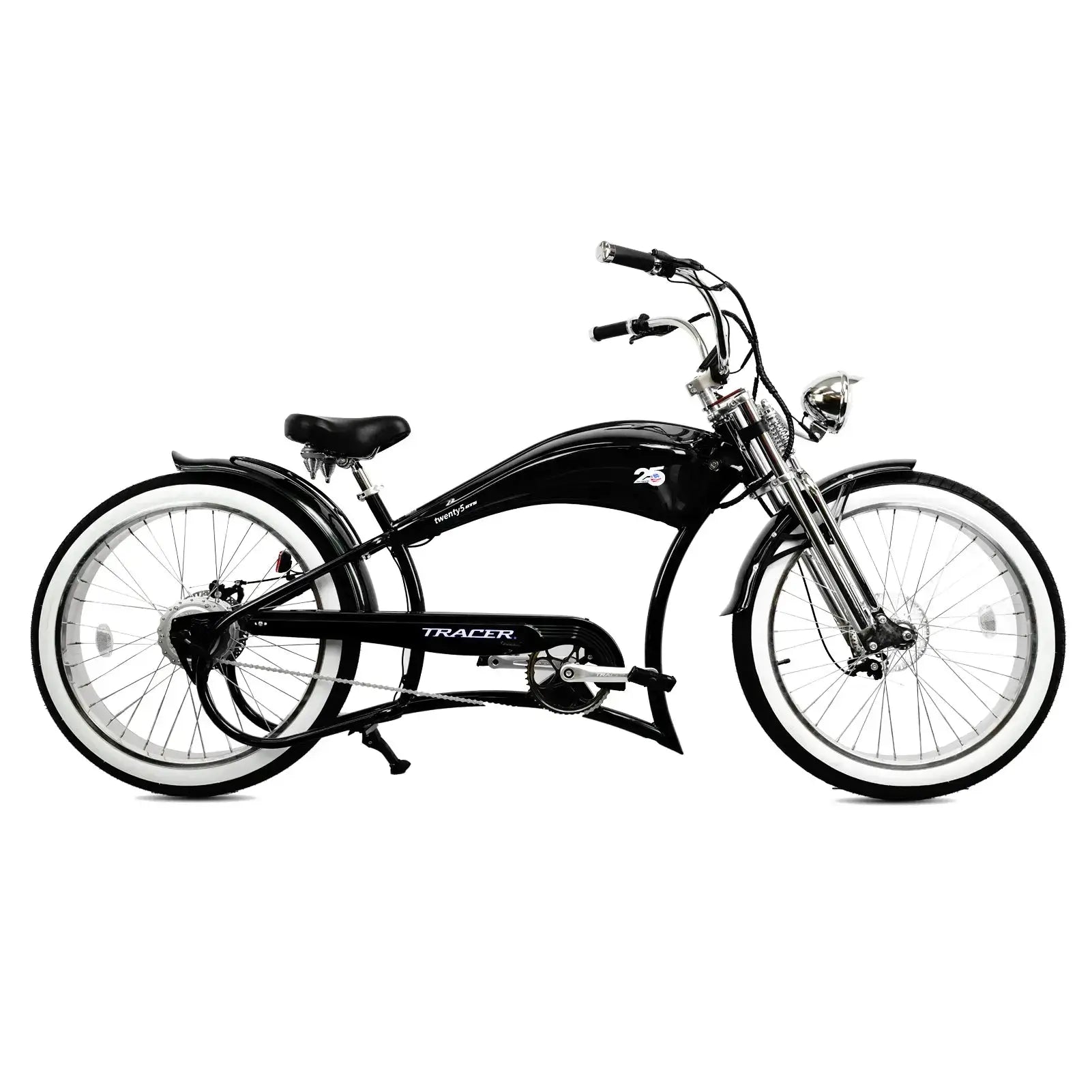 Tracer Twenty5 GTS 500W Motorcycle-Style Stretch Chopper Electric Bike