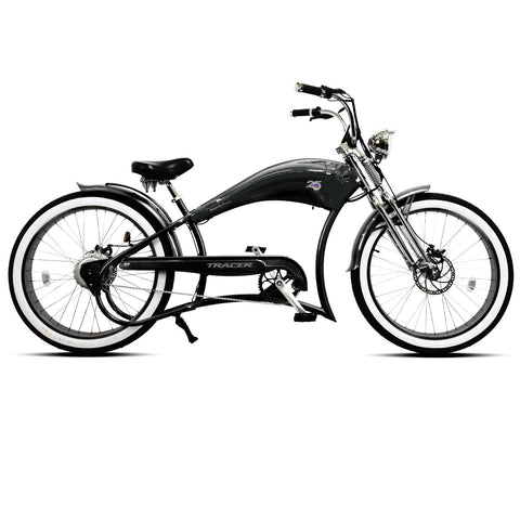 Tracer Twenty5 DS 500W Motorcycle-Style Stretch Chopper Electric Bike