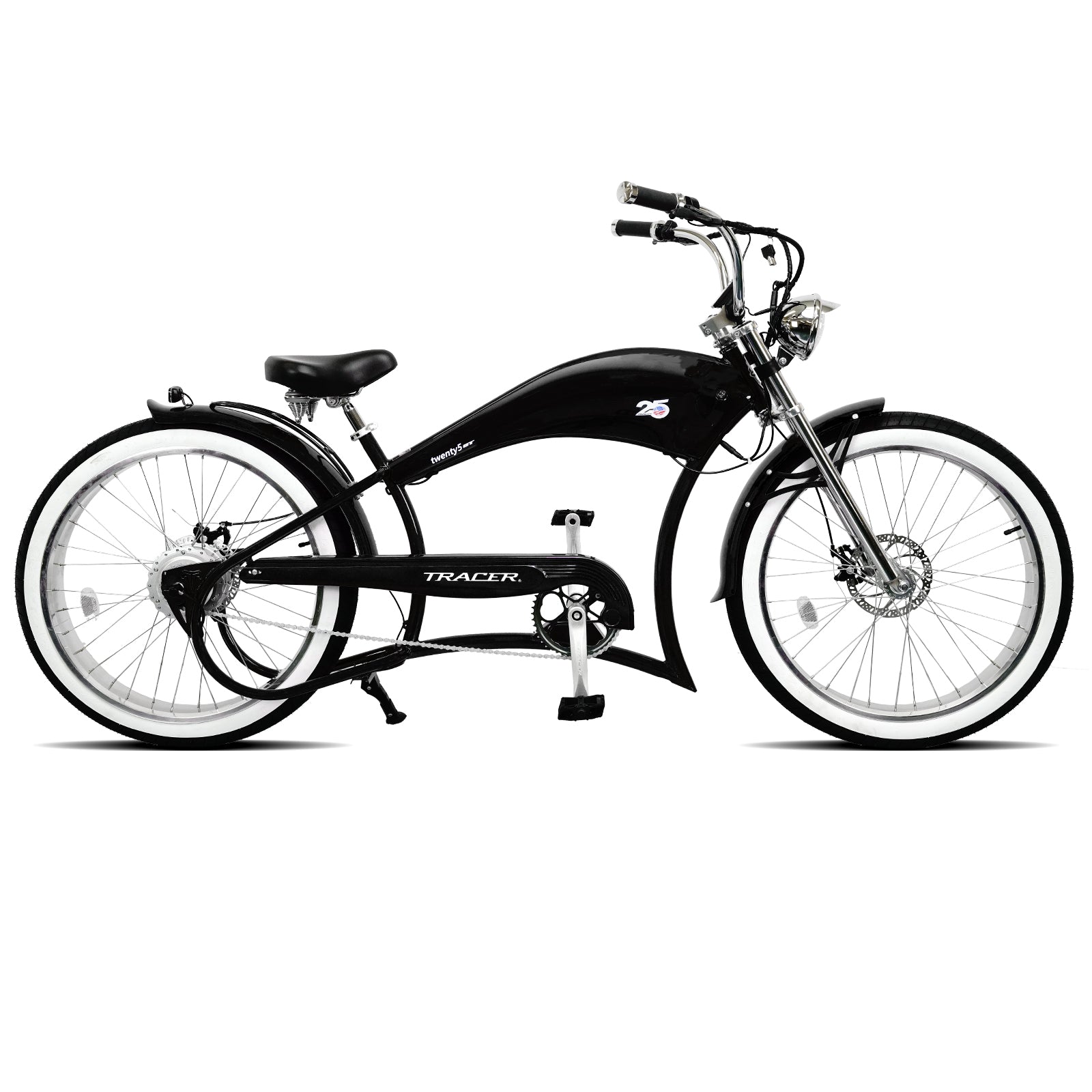 Tracer Twenty5 GT 500W Motorcycle-Style Stretch Chopper Electric Bike