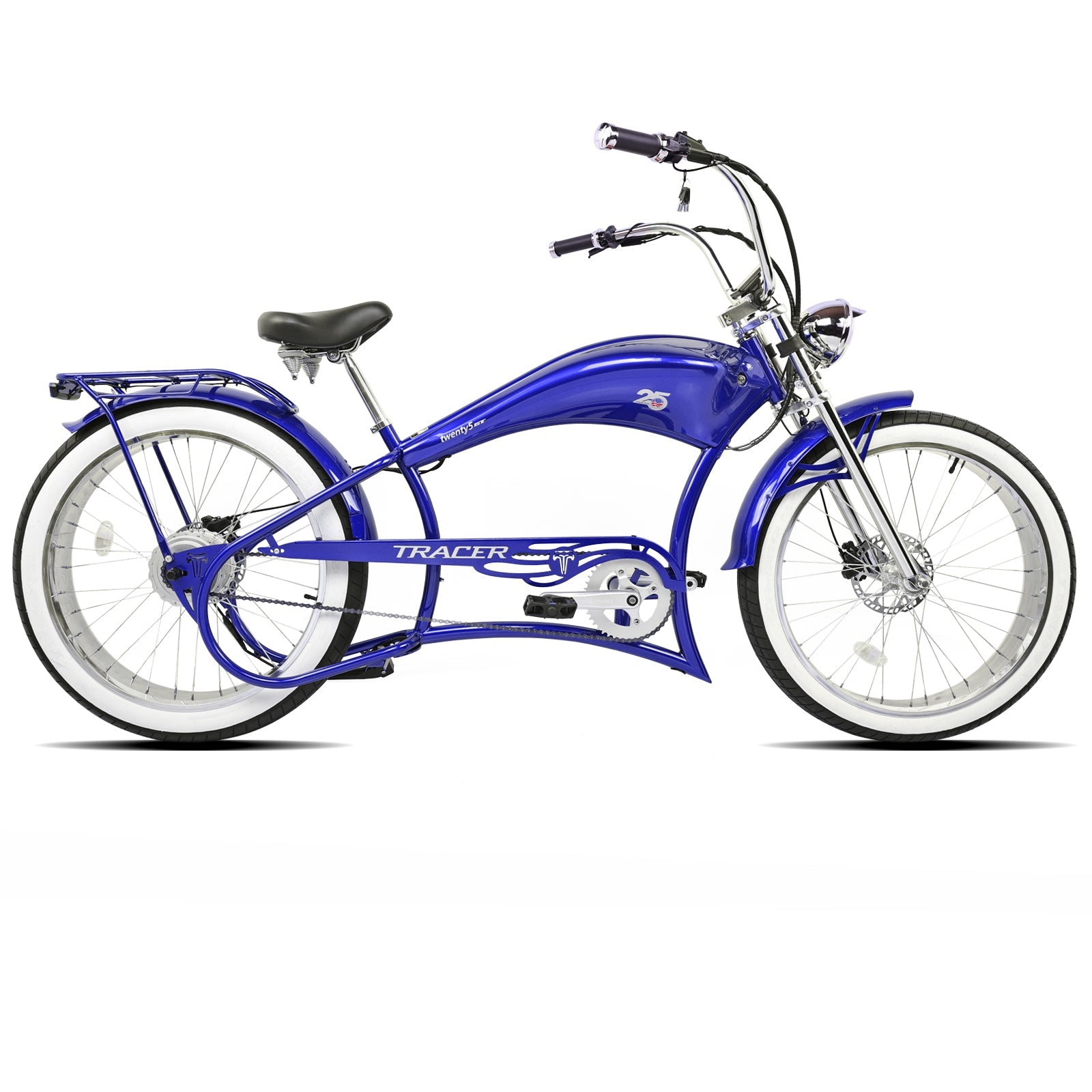 Tracer Twenty5 800W Chopper Stretch Cruiser Electric Bike