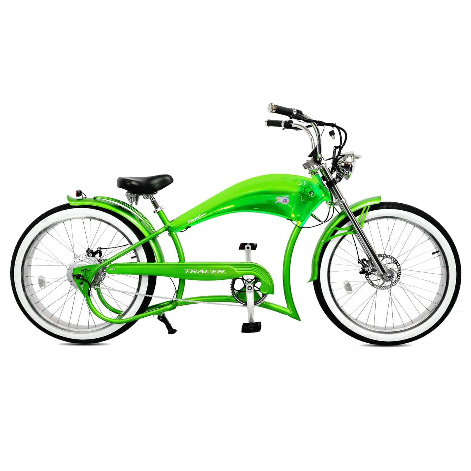 Tracer Twenty5 GT 500W Motorcycle-Style Stretch Chopper Electric Bike