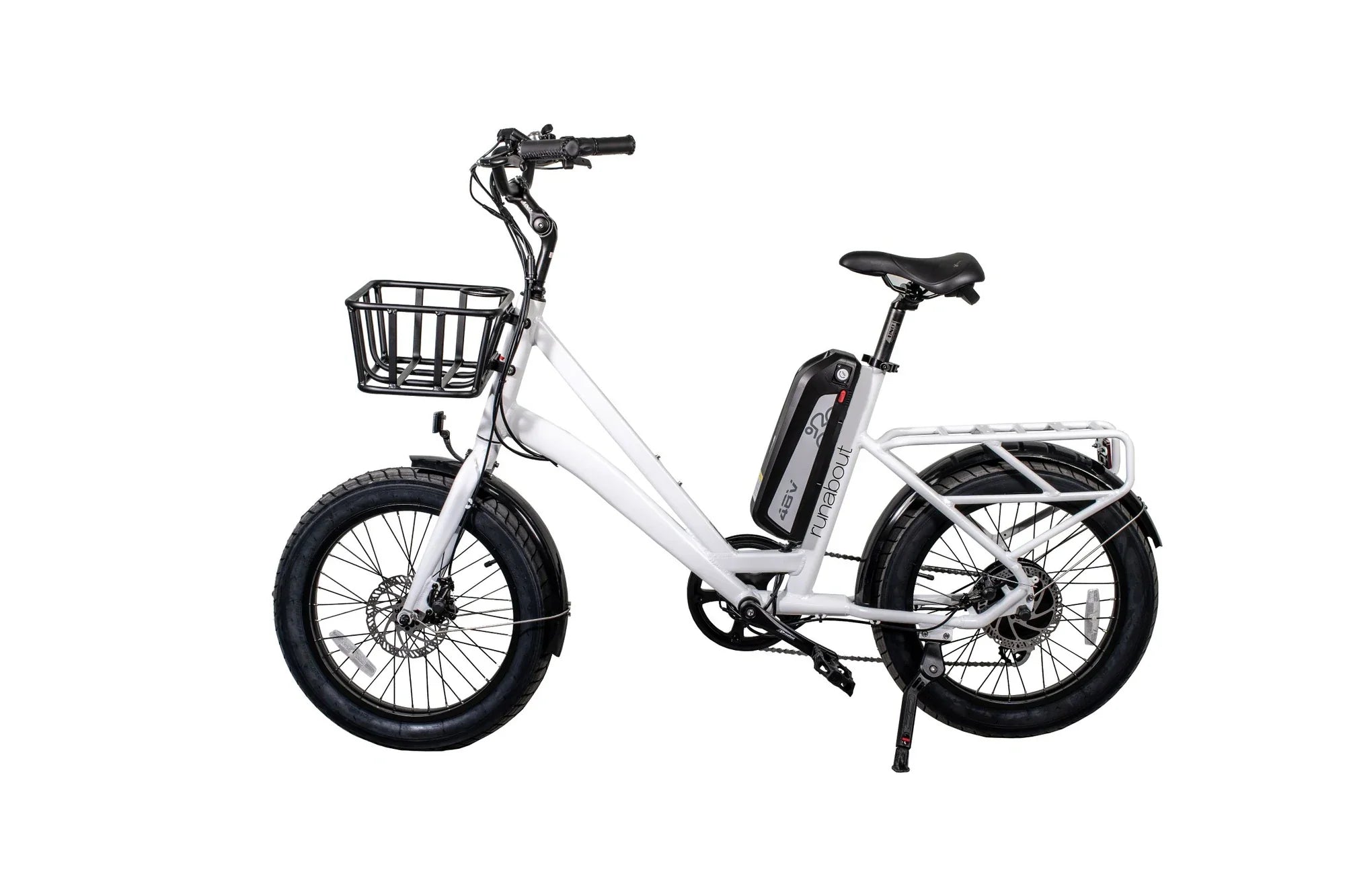 GlareWheel EB-RU 500W Fat Tire Electric Bike with Front Basket