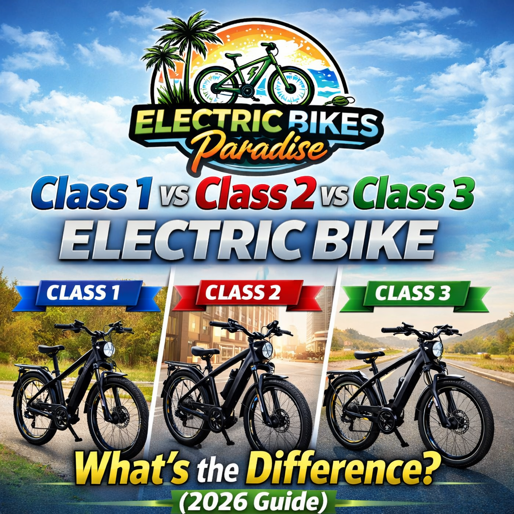 Class 1 vs Class 2 vs Class 3 Electric Bike: What's the Difference? (2026 Guide)
