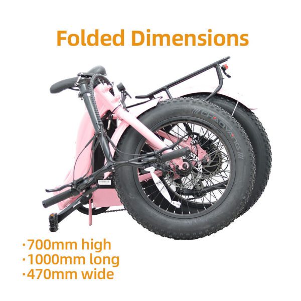 eunorau e fat step 48v 12.5ah/17.5ah 500w folding step thru electric bike