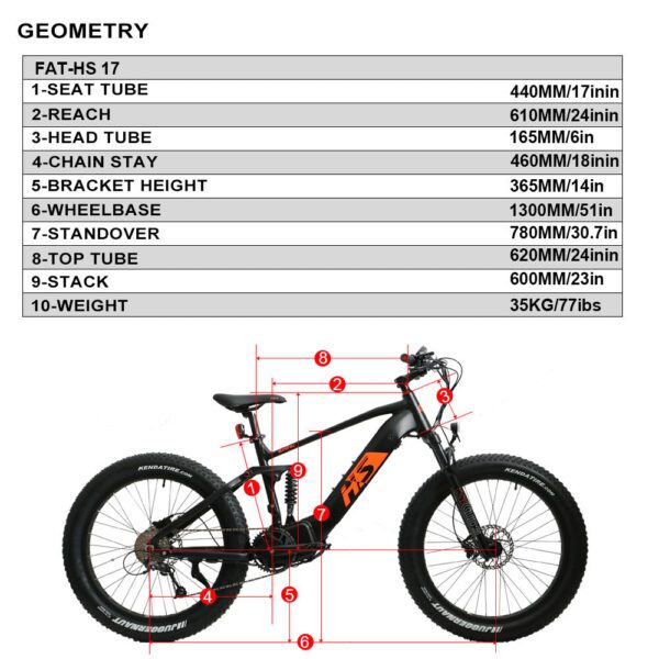 2 x eunorau fat hs 48v/14ah 1000w fat tire electric mountain bike