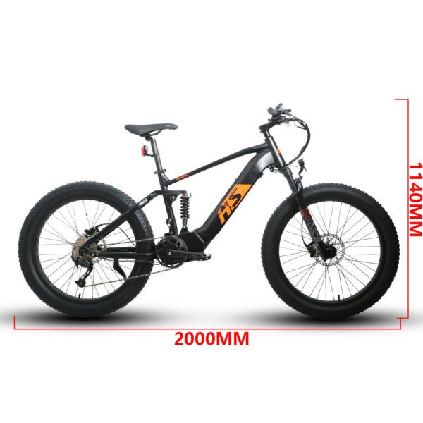 2 x eunorau fat hs 48v/14ah 1000w fat tire electric mountain bike