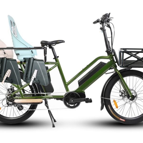 eunorau g20 cargo 48v/11.6ah 500w mid motor dual battery cargo electric bike