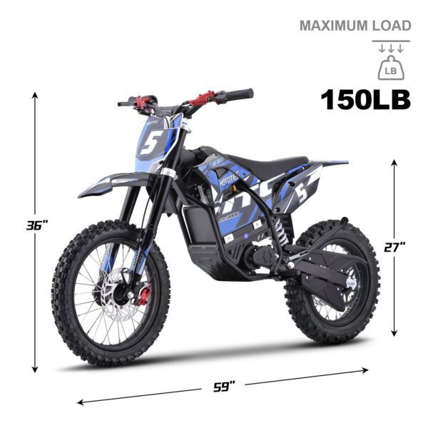 mototec pro 60v/15.6ah 2000w off road electric dirt bike (hp115e)