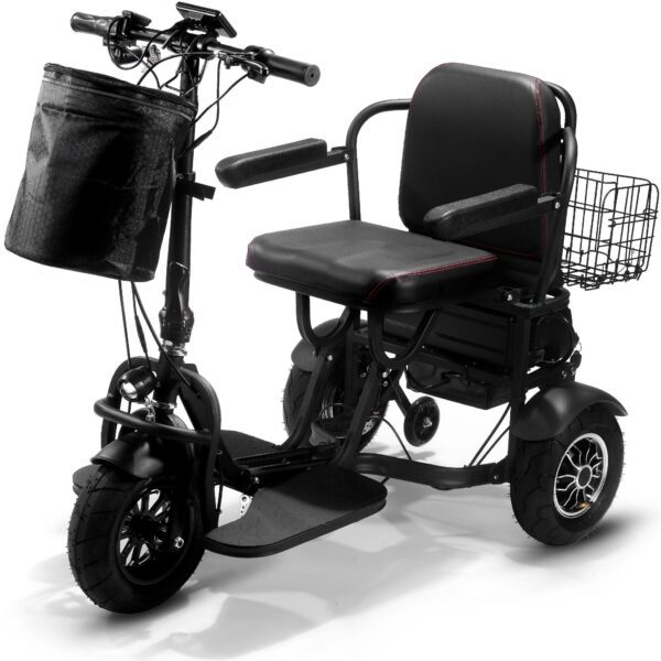 mototec folding mobility electric trike 48v/15.6ah 1000w dual motor
