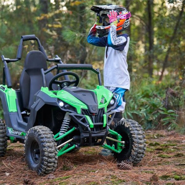 mototec raider 48v/12ah 1200w full suspension kids electric utv