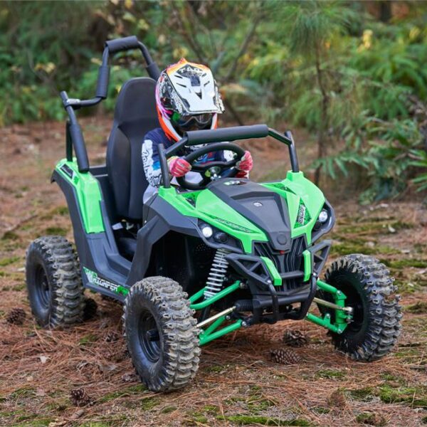 mototec raider 48v/12ah 1200w full suspension kids electric utv