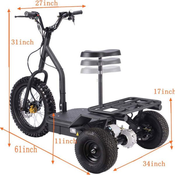mototec electric trike 48v/24ah 1200w