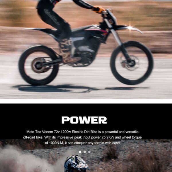 mototec venom 72v/50ah 12,000w off road electric dirt bike