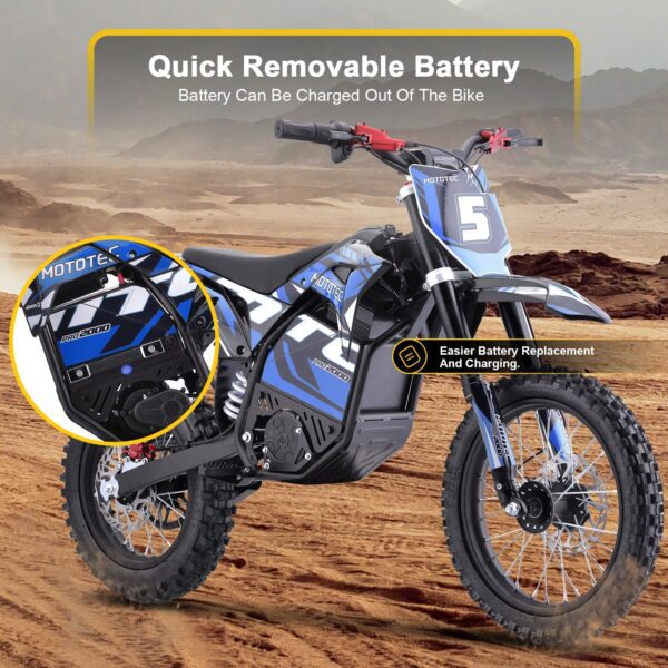 mototec pro 60v/15.6ah 2000w off road electric dirt bike (hp115e)