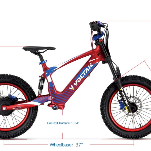 voltaic youth electric dirt bike 18'' flying fox