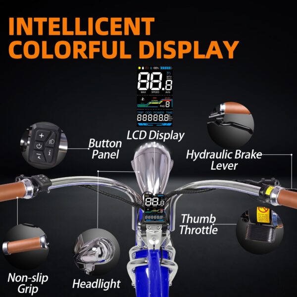 tracer raptor 800w stretch cruiser chopper ebike