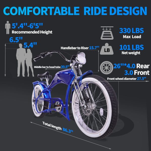 twenty5 gt/ds 800w electric chopper bike