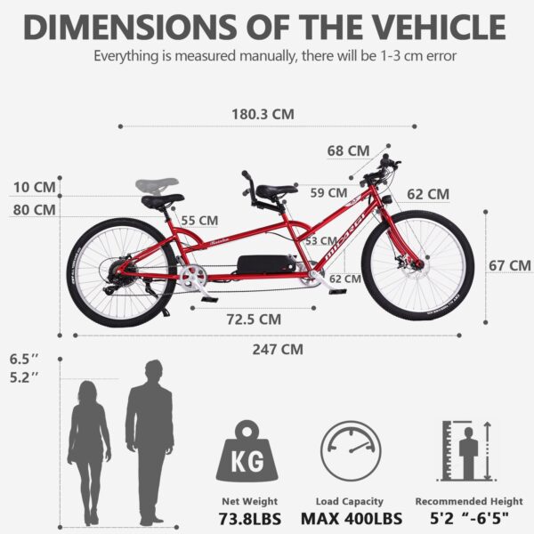 micargi raiatea 500w tandem electric bicycle