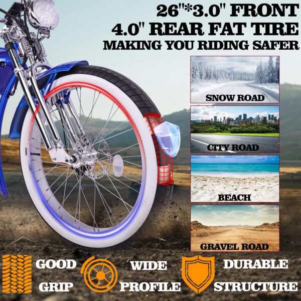tracer twenty5 gts 500w chopper cruiser e bike