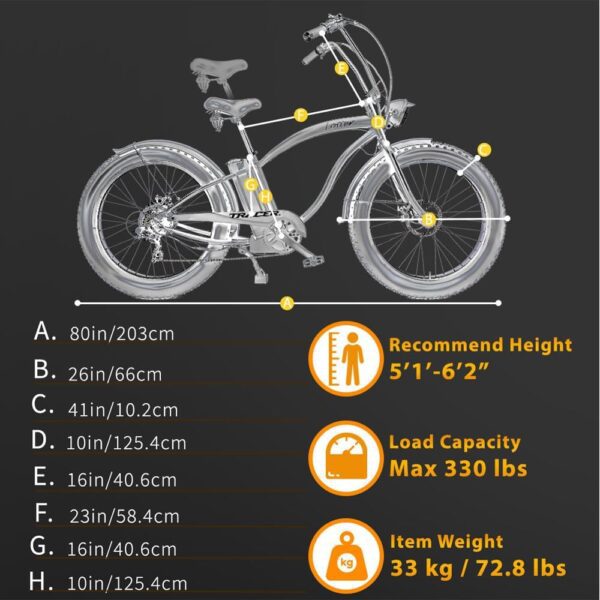 loiter 800w beach cruiser ebike