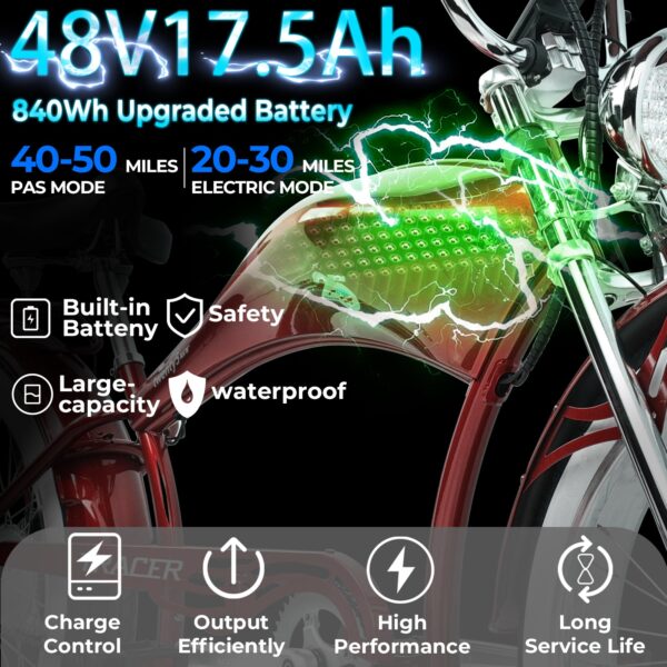 tracer twenty5 gt 500w 26" cruiser e bike