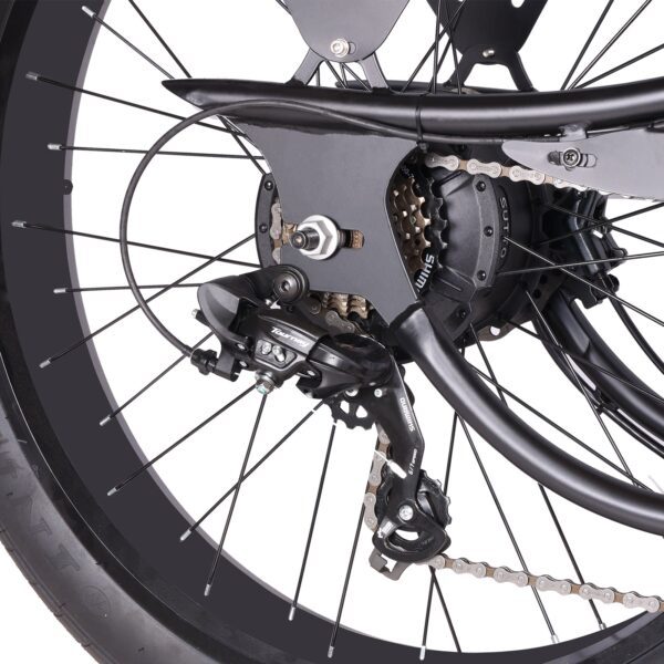 micargi cyclone 26" 48v 500w electric fat tire beach cruiser bike