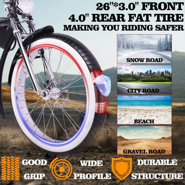 tracer twenty5 gt 500w 26" cruiser e bike