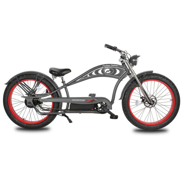 micargi cyclone 26" 48v 500w electric fat tire beach cruiser bike