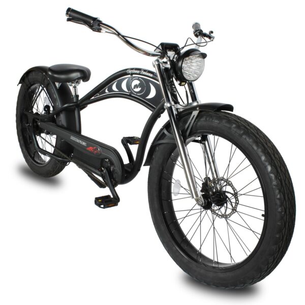 micargi cyclone 26" 48v 500w electric fat tire beach cruiser bike