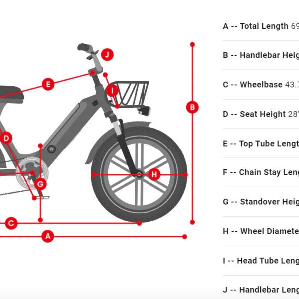 glarewheel eb ag 750w fat tire moped style electric bicycle