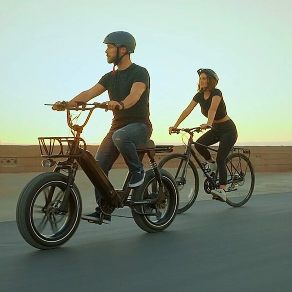 glarewheel eb ag 750w fat tire moped style electric bicycle