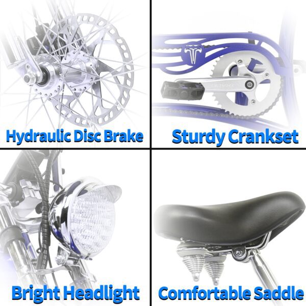 twenty5 gt/ds 800w electric chopper bike