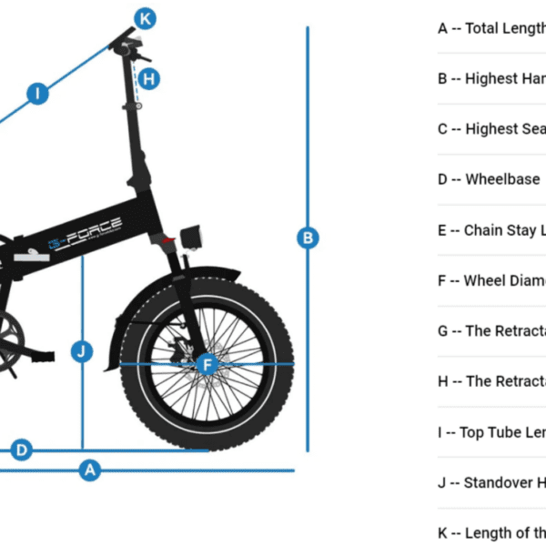 g force 750w t42 folding fat tire electric bike