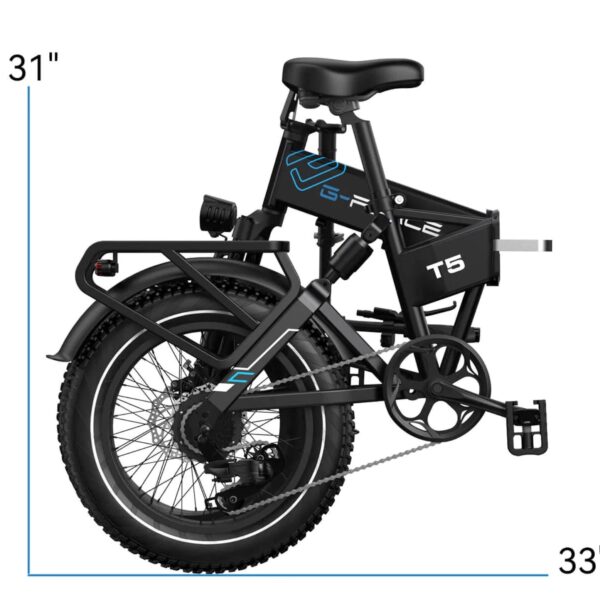 g force 750w t5 folding fat tire electric bike