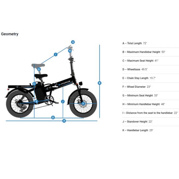 g force 750w 48v t7 long range electric bike