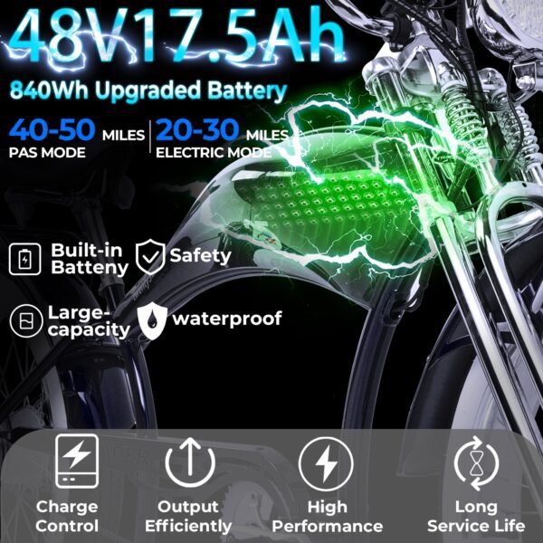 tracer twenty5 gts 500w chopper cruiser e bike