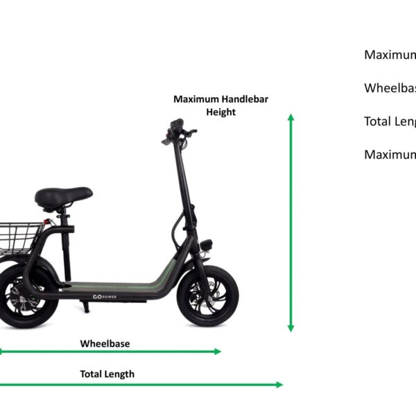 gopowerbike goflow 350w 36v lithium folding electric scooter