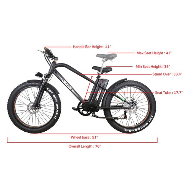 nakto super cruiser 48v/12ah 750w electric bike