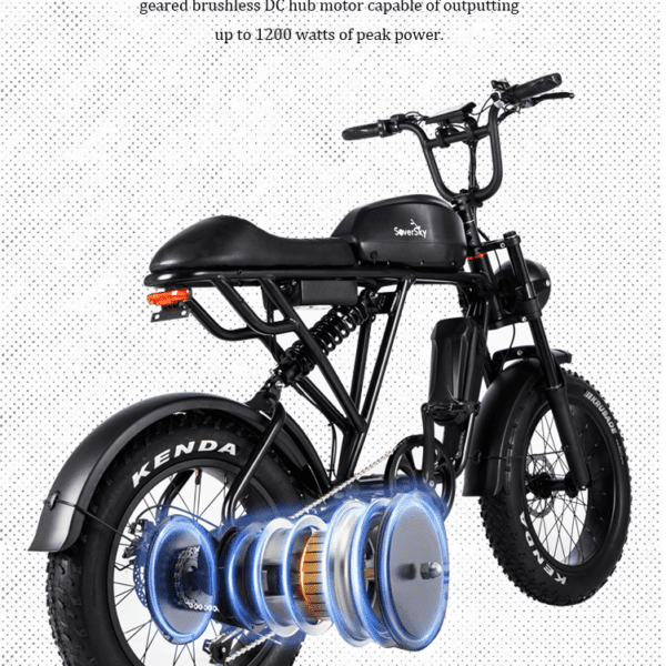 electric fat tire bike shimano 7 speed titan 500
