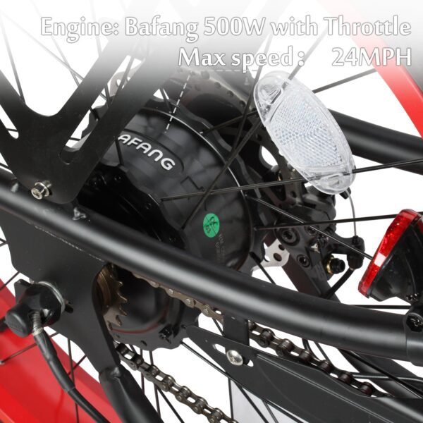 micargi cyclone 26" 48v 500w electric fat tire beach cruiser bike