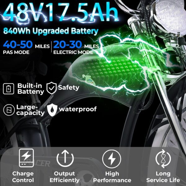 tracer twenty5 gt 500w 26" cruiser e bike