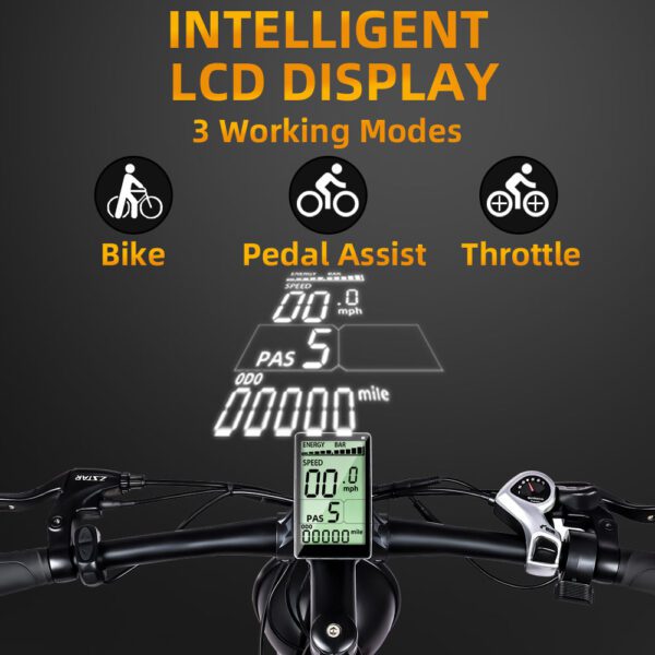tacoma 800w fat tire electric mountain bike