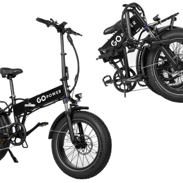 gopowerbike 20" goexpress v2 750w 7 speed fat tire folding electric bike