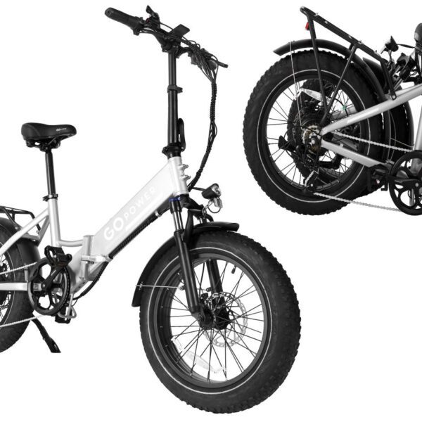 gopowerbike gocruiser v2 750w 7 speed front suspension step through folding electric bike
